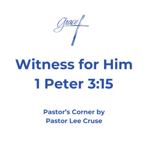 I Peter 3:15 But sanctify the Lord God in your hearts, and always be ready to give an answer to every man that asked you a reason of the hope that is in you with meekness and fear. Without a doubt, Heaven will hold the greatest blessing that anyone can even imagine! In fact, the Bible tell us in I Corinthians 2:9 But as it is written: “Eye has not seen, nor ear heard, nor have entered into the heart of man The things which God has prepared for those who love Him." So, Heaven will in no way be a disappointment. Many times, someone will ask if there will be disappointments and I believe that there will be. The Apostle Paul in I Corinthians 3 tells us that the Lord will judge our works and they will be tested by fire. Our works will be of six building materials and if they are not the right kind that honors the Lord, they will be burnt up, but the person will be saved. I believe that there will be a disappointment but it will especially be that way when we realize how loving and kind our Lord is and we didn’t give Him our all. Will we see the Great White Thrown of Judgment of those who have never come to Christ? I am not sure, but can you imagine if we do see those who did not come to Christ and we know that we had an opportunity to tell them about the Lord but we didn’t? I have always felt there are four things that we as a Christian must habitually practice to live the Christian life the way the Lord wants us to. We must have a regular time of Bible study, then an active prayer life, and be involved in a Bible believing church. Finally, I believe in our day and time the most neglected thing is sharing our faith with others. I think that part of the reason is political correctness that has made us afraid to speak up. Believe me, I know when the Holy Spirit is telling me to speak up. Most of us will talk about our Lord so people won’t think we don’t believe, but any good salesman knows there comes a time he or she must close the sale, there comes a time when the Lord wants us to give the person an opportunity to give their life to Christ. That is probably the hardest part, or we think it is when we give that person the chance to give their life to Christ. The Scripture before us tells us that we should be ready to give an answer. The question is why would anyone ask? I believe when we live lives that we are walking the way the Lord would have us to, people will see a difference in us and the rest of the world, and they will want to know why, Pastor Lee Cruse Many times someone that knows they have given their life to the Lord will come and ask what should they do. I believe that Acts 1:8 is the answer. The Lord tells us that when we walk with in the Spirit with the Lord, we become witness for Him.