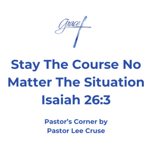 Isaiah 26:3 You will keep him in perfect peace, whose mind is stayed on You, because he trusts in You. It sounds a little strange that I use the book of Isaiah to talk about another prophet by the name of Jeremiah but when you think of one man in the Bible that went through incredible circumstances and yet stayed faithful to the Lord, Jeremiah would be that man. Lord gives us of one of the reasons for the new covenant found in Hebrews 8 where the Lord had found fault with the Old Covenant and He said “that the fault He found was that they did not continue on.” When you study the life of Jeremiah, he was one that did continue on. Jeremiah was a man who stayed on task. Sometimes, it’s hard to stay focused, to stay on task, especially if your direction is unpopular. Jeremiah, however was able to persevere even while he faced intense persecution and ridicule. Jeremiah faithfully communicated God’s word to His people for 40 years, warning them about the doom and the captivity that was sure to come unless they repented and turned to God. But, no one listened to Jeremiah. Jeremiah often lost hope regarding the job God given him as a prophet. Even the people in Jeremiah’s own city hated him. His messages were definitely not popular. But Jeremiah remained obedient to his calling to warn the people, even in his despair, he praised God. Even though he suffered immensely for it, Jeremiah was faithful to God. Against all odds, he stayed on task, preaching and warning God’s people. What was the cost of such commitment? People hated and threatened, Jeremiah and even whipped and imprisoned him. Yet, Jeremiah refused to waver from God’s assignment. He endured in spite of difficulties. He preached on and on for 40 years, even with no response. Yet God continually encouraged Jeremiah. You may never face the level of persecution experienced by Jeremiah, but wherever life finds you, you can still draw on the same resources and encouragement God made available to Jeremiah. In whatever situation you are facing, don’t balk, fall back, drop out, or quit. Stay the course in spite of any persecution or scorn, turn to the Lord. Review and renew your commitment to Him, count on His grace to see you through any and all problems. Like Jeremiah, keep your heart and mind fixed on Him and do as he did “Praise the Lord”. Jeremiah 20:13 Pastor Lee Cruse who believes that as time gone on until our Lord comes to get us, we are going to have to learn to trust in our Heavenly Father more than ever.